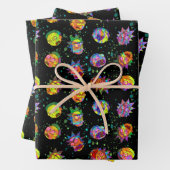 リックとモルティ™ |旋回サイケデリックパターン ラッピングペーパーシート (インサイチュ)