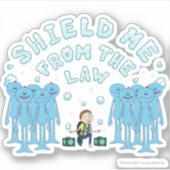 リックとモルティ™ 法から守ってくれ シール (正面)