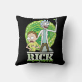 リックとモルティ™ | 緑のスプラッシュ クッション (裏面)