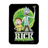 リックとモルティ™ | 緑のスプラッシュ マグネット (縦)