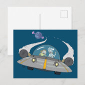 リックとモルティ™ |飛んでいる宇宙船 インビテーションポストカード (正面/裏面)