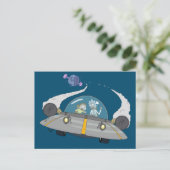 リックとモルティ™ |飛んでいる宇宙船 インビテーションポストカード (スタンド正面)