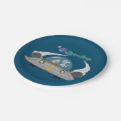 リックとモルティ™ |飛んでいる宇宙船 ペーパープレート (アングル)