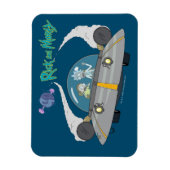 リックとモルティ™ |飛んでいる宇宙船 マグネット (縦)