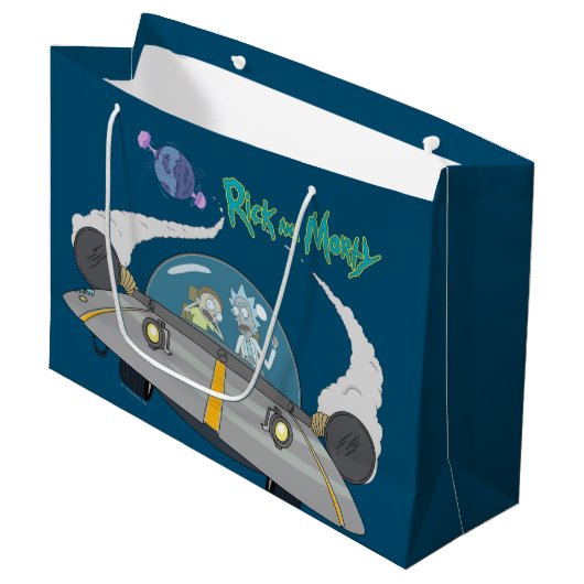 リックとモルティ™ |飛んでいる宇宙船 ラージペーパーバッグ (正面アングル)