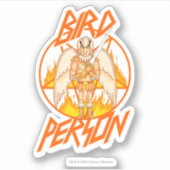 リックとモルティ™ |鳥のペンタグラム シール (正面)