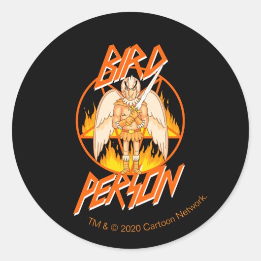 リックとモルティ™ |鳥のペンタグラム ラウンドシール (正面)