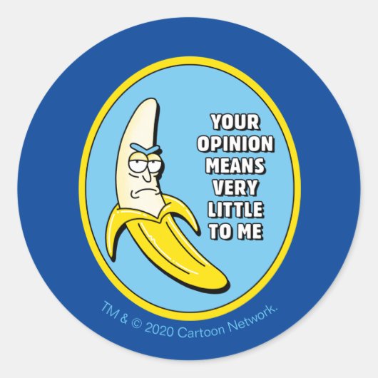 リックとモルティ™ | Banana Rick Badge ラウンドシール (正面)