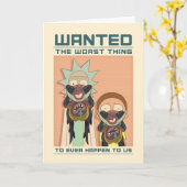 リックとモルティ™ | Glorzo Wanted Poster カード (黄色い花)