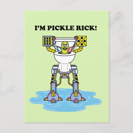リックとモルティ™ | Pickle Rick Toilet Mech インビテーションポストカード (正面)