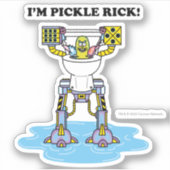 リックとモルティ™ | Pickle Rick Toilet Mech シール (正面)