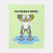 リックとモルティ™ | Pickle Rick Toilet Mech フリースブランケット (正面)