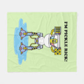 リックとモルティ™ | Pickle Rick Toilet Mech フリースブランケット (正面(横))