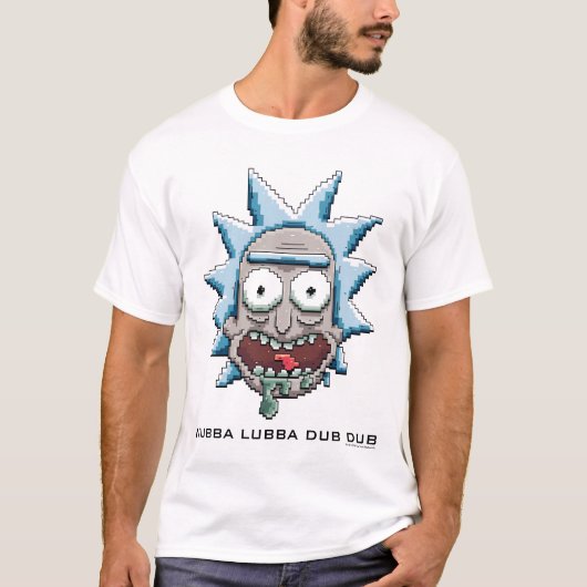 リックとモルティ™ | Pixelverse Rick Drooling Head Tシャツ (正面)
