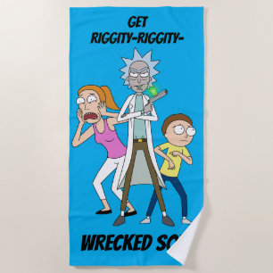 リックとモルティ™   Rick、Morty、Summer ビーチタオル