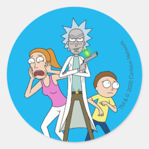 リックとモルティ™   Rick、Morty、Summer ラウンドシール