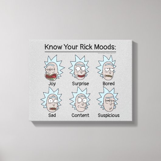 リックとモルティ™ | Rick's Moods キャンバスプリント (正面)