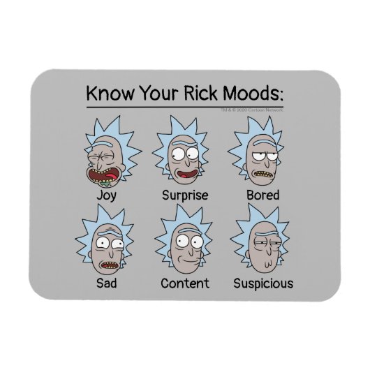 リックとモルティ™ | Rick's Moods マグネット (横)