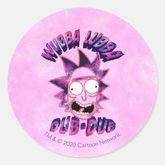 リックとモルティ™ | Wbba Lubba Dub-Dub ラウンドシール (正面)