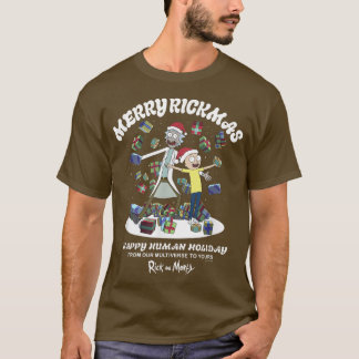 リックとモーティのメリークリスマス・リクマスハッピーヒューマン Tシャツ