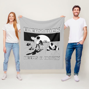 リックには皆モーティーが必要だ フリースブランケット