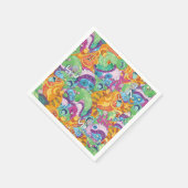 リックアポカリプスパーティーエイリアンパターン スタンダードカクテルナプキン (角)