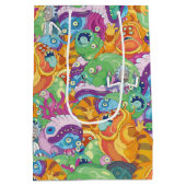 リックアポカリプスパーティーエイリアンパターン ミディアムペーパーバッグ (裏面)