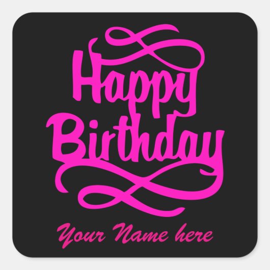 リックスハッピーバースデーシール スクエアシール (正面)