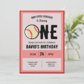 リックールモダントル・スラッガー野球1歳の誕生日 招待状 (スタンド正面)