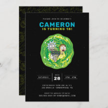 リック及びモルティ™誕生日招待状