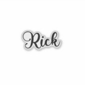 リック名 – 手書き書道 シール (正面)