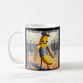 リック笑わされるロンドンダクトテープ化バナナ漫画 コーヒーマグカップ (左)