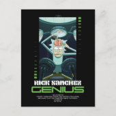 リック・サンチェス・天才引用文・グラフィック ポストカード (正面)