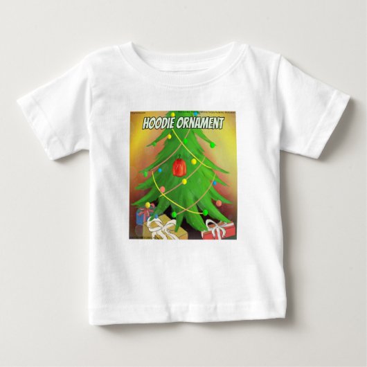リック・ロンドおもしろいン「フード付きスウェットシャツオーナメント」クリスマスツリー ベビーTシャツ (正面)