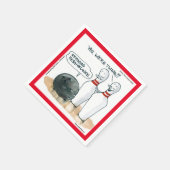 リック・ロンドンおもしろいボーリング漫画 スタンダードカクテルナプキン (角)