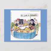 リック・ロンドンオールドヒッピー葬儀おもしろい漫画 ポストカード (正面)