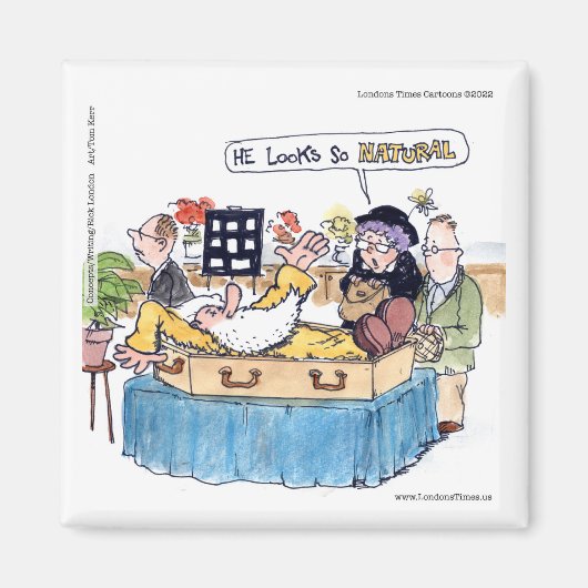 リック・ロンドンソナチュラル葬儀オールドおもしろい・ヒッピー マグネット (正面)