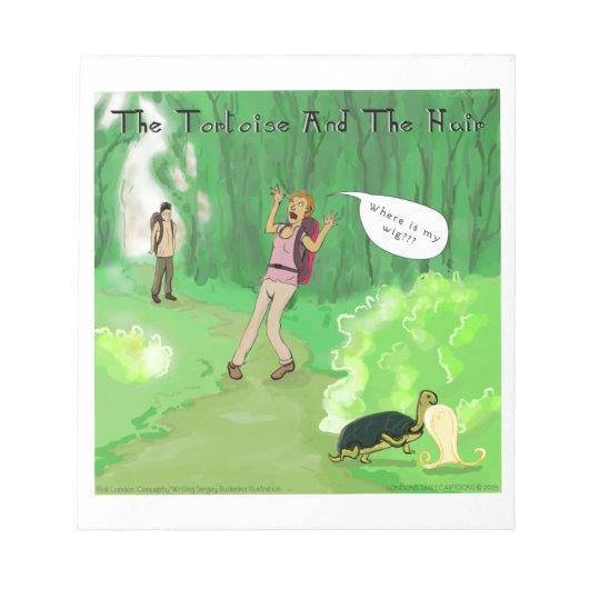 リック・ロンドンタートルウィッグおもしろいヘア ノートパッド (正面)