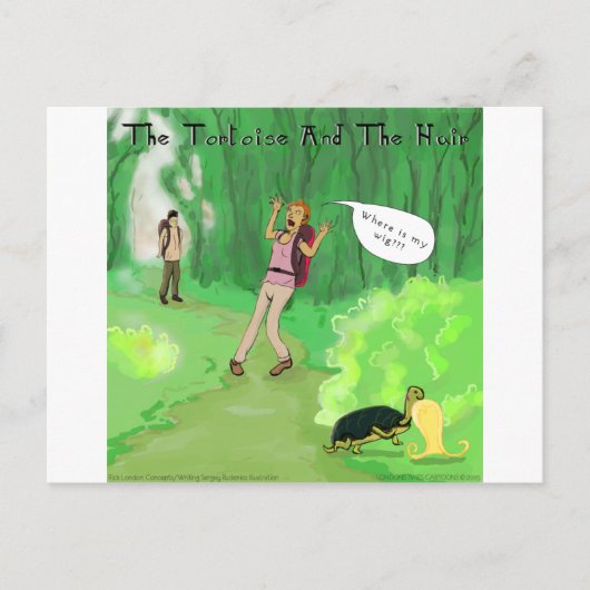 リック・ロンドンタートルウィッグおもしろいヘア ポストカード (正面)