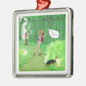 リック・ロンドンタートルウィッグおもしろいヘア メタルオーナメント (左)