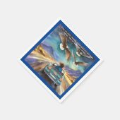 リック・ロンドンドライビングイン・ザ・ダークおもしろい漫画 スタンダードカクテルナプキン (角)