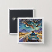 リック・ロンドンドライビングイン・ザ・ダークおもしろい漫画 缶バッジ (正面&裏面)