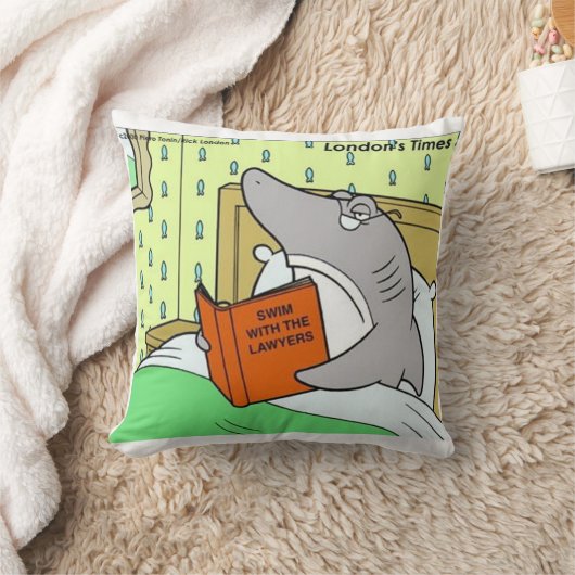 リック・ロンドン漫画弁護士おもしろいシャーク クッション (ブランケット)