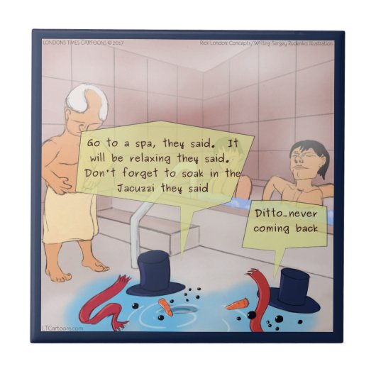 リック・ロンドン漫画雪だるま漫画セラミックタイル タイル (正面)