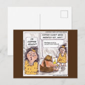 リック ロンドン 先史時代のコーヒー 楽しい漫画 ポストカード (正面/裏面)