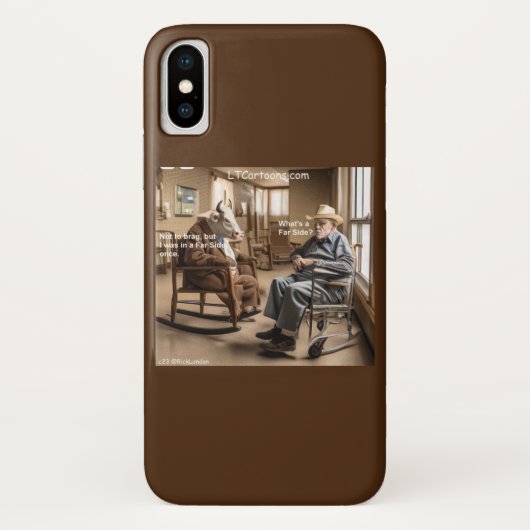 リック・ロンドン 引退 ファーサイド 牛 は自慢するのが好き Case-Mate iPhoneケース (裏面)