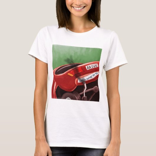 リック・ロンドン 笑える 運転中はSMSを送らないで Tシャツ (正面)