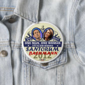 リックSantorumおよび2012年にミケーレBachmann 缶バッジ (インサイチュ)