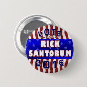 リックSantorumの大統領2016年の選挙の共和党員 缶バッジ (正面&裏面)