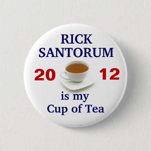 リックSantorumは私のお茶です 缶バッジ (正面)